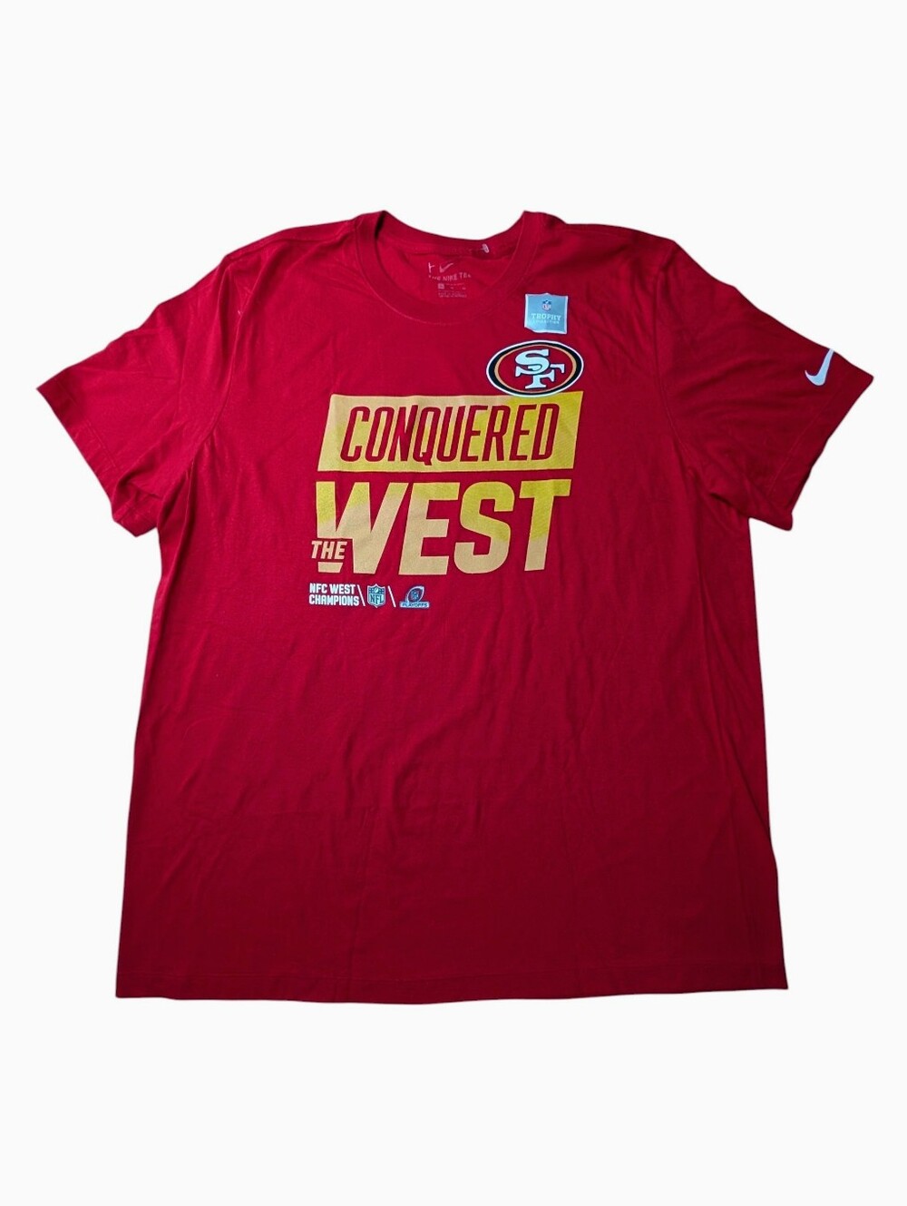San Francisco 49ers Nike NFL Conquered The West Red T Shirt Men Sz XL & 2XL NEW